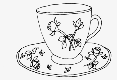 Drawn Tea Cup Tea Mug - Teacup, HD Png Download, Transparent PNG