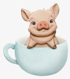 Teacup Pig Cartoon, HD Png Download, Transparent PNG