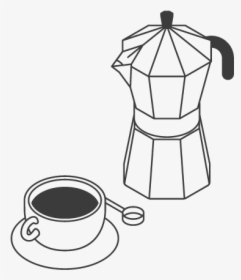 The Coffee Officina Brewing Method Stove Top Moka Pot - Sketch, HD Png Download, Transparent PNG