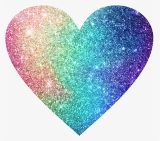 Image Heart Rainbow Glitter Color - Glitter Rainbow Heart Background, HD Png Download, Transparent PNG