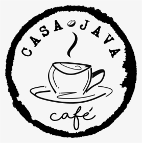 Black And White Line Drawing Coffee Shop Logo, HD Png Download, Transparent PNG