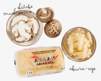 Miso Soup Ingredients Shiitake Mushrooms, And Aburaage - Shiitake, HD Png Download, Transparent PNG