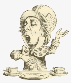 Alice Module2 Aaiw1984tenniel - Madhatter Black And White, HD Png Download, Transparent PNG