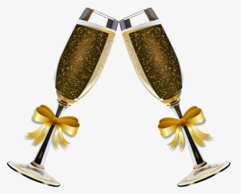 Champagne, Clink Glasses, Alcohol, Bubble, Bubbles - Gold Wine Glass Png, Transparent Png, Transparent PNG