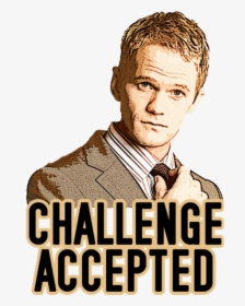 Sticker Challenge Accepted Barney, HD Png Download, Transparent PNG
