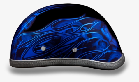 Blue Flames & Skulls Novelty Motorcycle Helmet - Mouse, HD Png Download, Transparent PNG