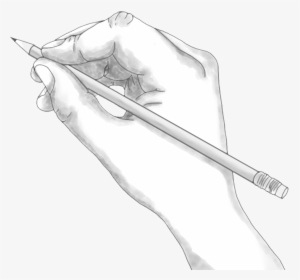 Hand Draw Art - Gambar Tangan Memegang Pulpen, HD Png Download, Transparent PNG