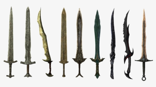 Transparent Skyrim Magic Png - Swords Of Skyrim, Png Download, Transparent PNG
