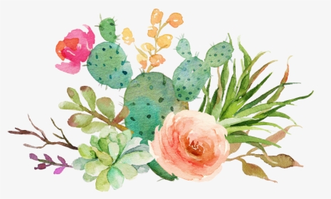 Transparent Watercolor Cactus Png - Watercolor Cactus Clipart Free, Png Download, Transparent PNG