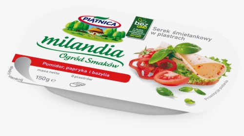 ▪ Milandia Cottage Cheese In Slices With Pepper, Tomato - Convenience Food, HD Png Download, Transparent PNG