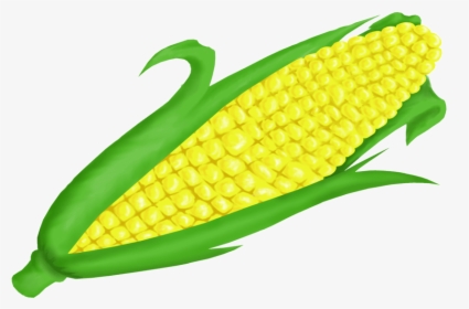 Corn On The Cob Vegetarian Cuisine Clip Art Maize Openclipart - Corn Clipart, HD Png Download, Transparent PNG
