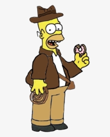 Transparent Indiana Jones Clipart - Homer Eating Donuts Animated, HD Png Download, Transparent PNG