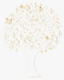 Tree Gold Computer Icons Abstract - Tree Outline No Background, HD Png Download, Transparent PNG