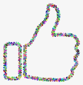 Art,jewellery,body Jewelry - Thumbs Up Transparent Rainbow, HD Png Download, Transparent PNG