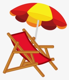 Summer Craft Ideas Pinterest - Cartoon Beach Umbrella And Chair, HD Png Download, Transparent PNG