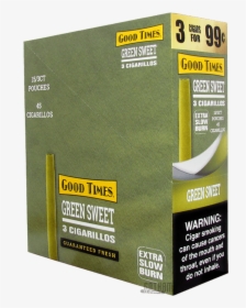 Good Times Cigarillos Green Sweet Box - Paper, HD Png Download, Transparent PNG