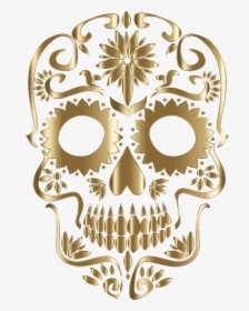 Calavera Skull Art Day Of The Dead Clip Art - Sugar Skull Clipart Transparent Background, HD Png Download, Transparent PNG