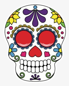 Sugar Skulls Pop Studios Props Clip Art Free Library - Dia De Los Muertos Skull Clipart, HD Png Download, Transparent PNG
