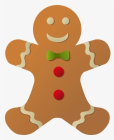 The Gingerbread Man Gingerbread House Santa Claus - Gingerbread Man Cartoon Transparent, HD Png Download, Transparent PNG