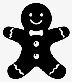 Xmas Ginger Bread Gift Cookie - Christmas Gingerbread Man Silhouette, HD Png Download, Transparent PNG