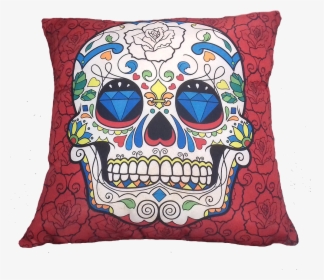 Almofada Caveira Mexicana Vermelho 43x43cm - Skulls Cross Stitch Patterns, HD Png Download, Transparent PNG