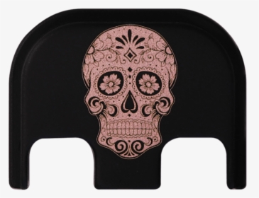 Sugar Skull Copper Black Traditional Finish Back Plate - Sugar Skull Designs Black And White, HD Png Download, Transparent PNG