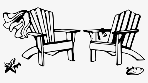 Line Art,angle,monochrome Photography - Beach Chairs Clip Art, HD Png Download, Transparent PNG
