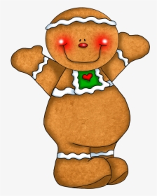 Christmas Gingerbread Man Clip Art Image - Cute Gingerbread Man Clipart, HD Png Download, Transparent PNG