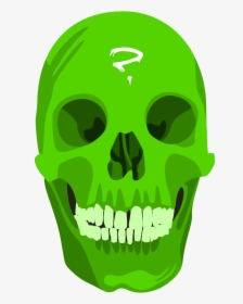 Skull, Green, Halloween, Death, Symbol, Horror - Green Skull Png, Transparent Png, Transparent PNG