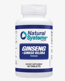 Ginseng Ginkgo Biloba 60 Tablets - Natural Systems, HD Png Download, Transparent PNG