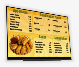 Jamaican Restaurant Digital Menu Board, HD Png Download, Transparent PNG