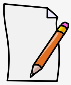 Cartoon Pencil And Paper - Paper And Pencil Sketch, HD Png Download, Transparent PNG
