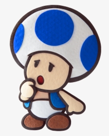 Pin By Dominick Colorato On Blue Toad - Blue Toad Paper Mario, HD Png Download, Transparent PNG