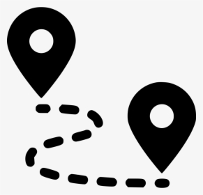 Gps Clipart Map Pin - Black And White Map Clipart, HD Png Download, Transparent PNG