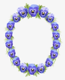 Frame, Wreath, Pansies, Floral, Decoration, Cut Out - Delphinium, HD Png Download, Transparent PNG