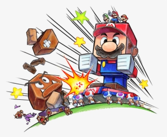 Cartoon,clip Cartoon,fictional Character - Mario And Luigi Paper Jam, HD Png Download, Transparent PNG