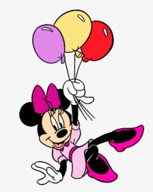 Pin By Priscila Amaral On Chalk - Minnie Mouse With Balloons, HD Png Download, Transparent PNG