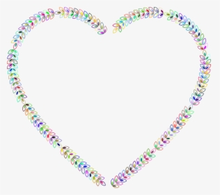Pink,heart,chain - Fancy Outline Heart Png, Transparent Png, Transparent PNG