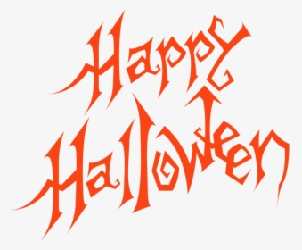 Happy Halloween Text Png, Transparent Png, Transparent PNG