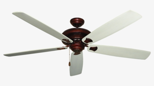 Oil Rubbed Bronze Ceiling Fan With White Blades, HD Png Download, Transparent PNG