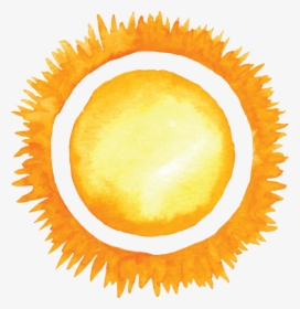 Free Download Summer Watercolor Sun Clipart Watercolor - Free Watercolor Sun Background, HD Png Download, Transparent PNG