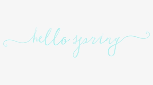 Spring Watercolor Overlays Hello Spring - Calligraphy, HD Png Download, Transparent PNG