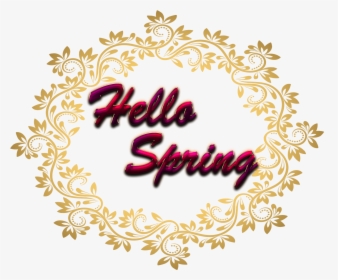 Hello Spring Png Free Image Download - Transparent Wedding Gold Border, Png Download, Transparent PNG