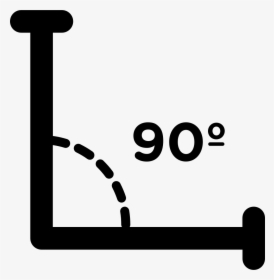 Right Angle Of 90 Degrees - Angulo De 90, HD Png Download, Transparent PNG