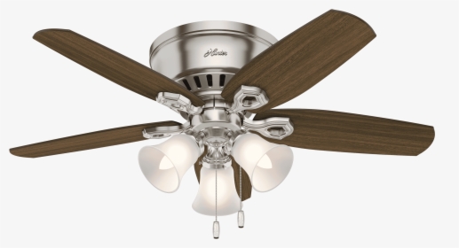 Brushed Nickel 42 Inch Ceiling Fan With Light, HD Png Download, Transparent PNG