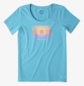 Women S Watercolor Hello Sun Crusher Scoop - T-shirt, HD Png Download, Transparent PNG