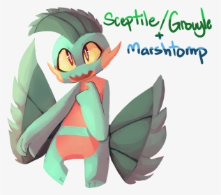 Sceptile/grovyle And Marshtomp Fusion - Sceptile Fusions, HD Png Download, Transparent PNG