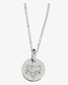 Sterling Silver Engraved Lotus Necklace - Locket, HD Png Download, Transparent PNG