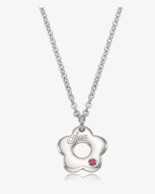 Donut Flower Birthstone Silver Necklace/ Lost Child - Gucci Gg Interlocking Necklace Men, HD Png Download, Transparent PNG
