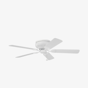White Flush Mount Hugger Ceiling Fan, HD Png Download, Transparent PNG